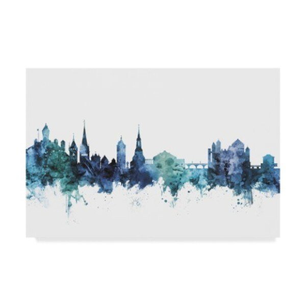 Michael Tompsett 'Schaffhausenblue Teal Skyline' Canvas Art, 22x32, Trademark Fine Art, Mfr#: MT01655-C2232GG